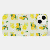 Coques Case-Mate iPhone Floral de citron (Verso (horizontal))