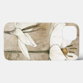 Coques Case-Mate iPhone Floral dessiné par le crayon (Verso (horizontal))