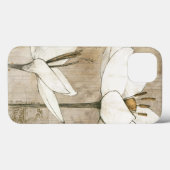 Coques Case-Mate iPhone Floral dessiné par le crayon (Verso (horizontal))