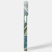 Coques Case-Mate iPhone Floral Dream Motif Abstrait Blue Khaki Fractal (Verso / Droite)