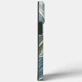 Coques Case-Mate iPhone Floral Dream Motif Abstrait Blue Khaki Fractal (Verso / Droite)