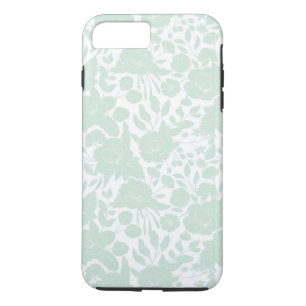 Coque Case-Mate Pour iPhone Floral élégant blanc vert en pastel élégant