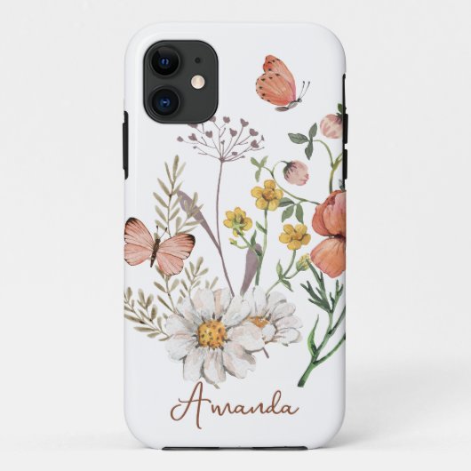 Coques Case-Mate iPhone Floral fleur sauvage (Dos)