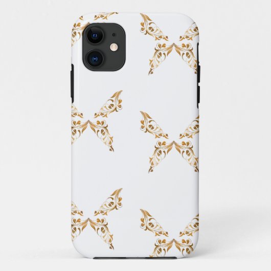 Coques Case-Mate iPhone Floral flourish butterflies (Dos)