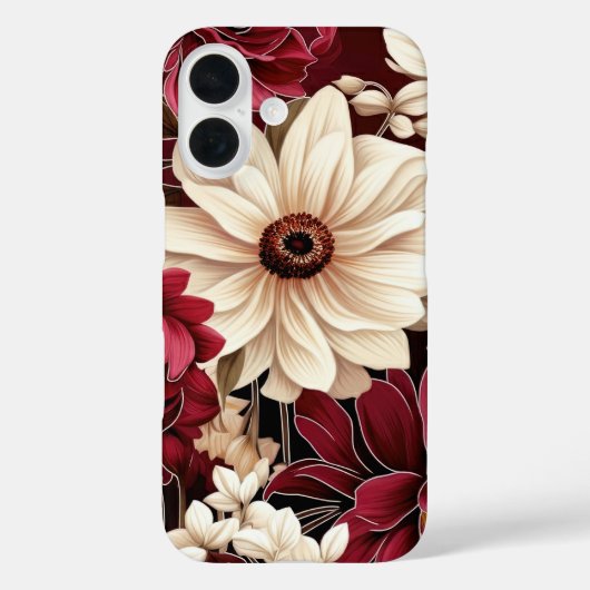 Coques Case-Mate iPhone Floral foncé romantique pour l'automne (Verso)