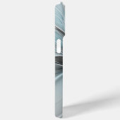 Coques Case-Mate iPhone Floral Fractal Moderne Fleur Abstrait gris bleu (Verso / Droite)