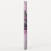 Coques Case-Mate iPhone Floral Fractal moderne Fleur Abstraite rose gris (Dos/Droite)