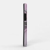 Coques Case-Mate iPhone Floral Fractal moderne Fleur Abstraite rose gris (Dos/Droite)