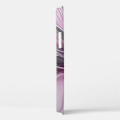 Coques Case-Mate iPhone Floral Fractal moderne Fleur Abstraite rose gris (Verso / Droite)