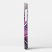 Coques Case-Mate iPhone Floral Fractal moderne Fleur Abstraite rose gris (Verso / Gauche)