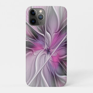 Case-Mate iPhone Case Floral Fractal moderne Fleur Abstraite rose gris