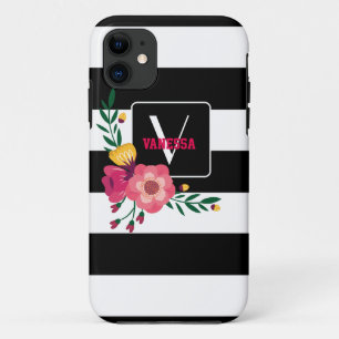 Case-Mate iPhone Case Floral - Grandes noires et blanches