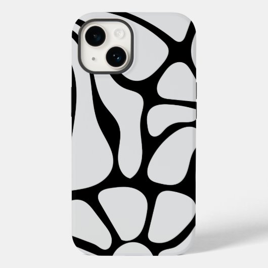 Coques Case-Mate iPhone Floral Groovy Black and White (Verso)