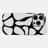 Coques Case-Mate iPhone Floral Groovy Black and White (Verso (horizontal))