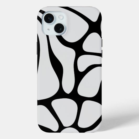 Coques Case-Mate iPhone Floral Groovy Black and White (Verso)