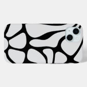 Coques Case-Mate iPhone Floral Groovy Black and White (Verso (horizontal))