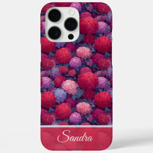 Coques Case-Mate iPhone Floral hydrangeans Custom Name Iphone Case For Her (Verso)