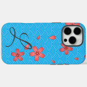 Coques Case-Mate iPhone Floral japonais de fleurs de cerisiers (Verso (horizontal))