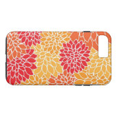 Coques Case-Mate iPhone Floral jaune et orange (Dos (Horizontal))