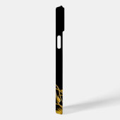 Coques Case-Mate iPhone Floral jaune or & Vin Oeuvre Abstraite (Verso / Droite)