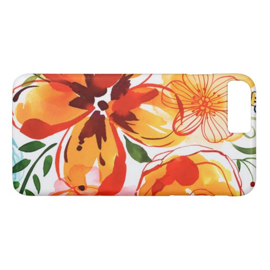 Coques Case-Mate iPhone Floral moderne (Dos (Horizontal))