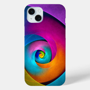 Coque iPhone 15 Mini Floral moderne Art Abstrait rose Bleu Motif #17