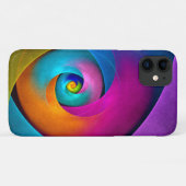 Coques Case-Mate iPhone Floral moderne Art Abstrait rose Bleu Motif #17 (Dos (Horizontal))