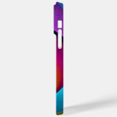 Coques Case-Mate iPhone Floral moderne Art Abstrait rose Bleu Motif #17 (Verso / Gauche)