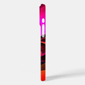 Coques Case-Mate iPhone Floral moderne Art Abstrait Rouge Bleu Motif #07 (Verso / Gauche)