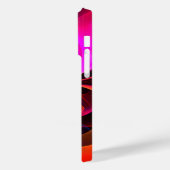 Coques Case-Mate iPhone Floral moderne Art Abstrait Rouge Bleu Motif #07 (Verso / Gauche)