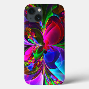 Case-Mate iPhone Case Floral moderne Art Abstrait Rouge Bleu Motif #12