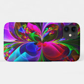 Coques Case-Mate iPhone Floral moderne Art Abstrait Rouge Bleu Motif #12 (Dos (Horizontal))