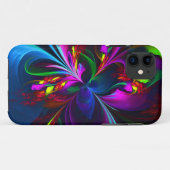 Coques Case-Mate iPhone Floral moderne Art Abstrait Rouge Bleu Motif #15 (Dos (Horizontal))