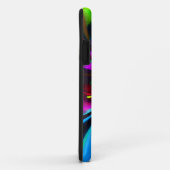 Coques Case-Mate iPhone Floral moderne Art Abstrait Rouge Bleu Motif #15 (Dos/Droite)