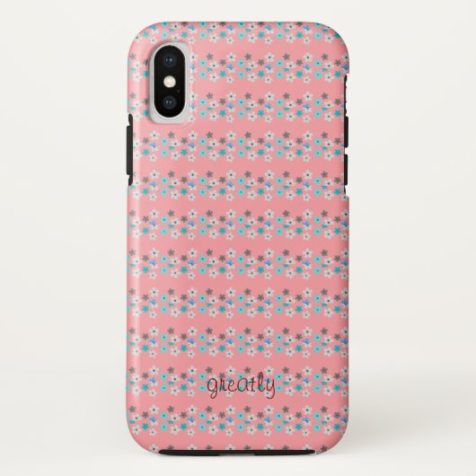 Coques Case-Mate iPhone Floral moderne rustique (Dos)