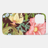 Coques Case-Mate iPhone Floral motif sans couture, arrière - plan avec In  (Verso (horizontal))