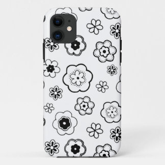 Coques Pour iPhone Floral Noir Et Blanc