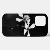 Coques Case-Mate iPhone floral noir et blanc minimal (Verso (horizontal))