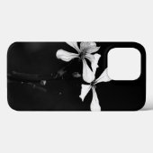 Coques Case-Mate iPhone floral noir et blanc minimal (Verso (horizontal))