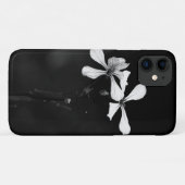 Coques Case-Mate iPhone floral noir et blanc minimal (Dos (Horizontal))