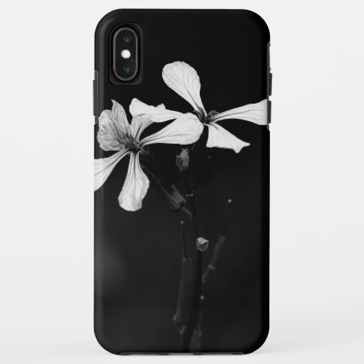 Coques Case-Mate iPhone floral noir et blanc minimal (Dos)