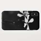 Coques Case-Mate iPhone floral noir et blanc minimal (Dos (Horizontal))