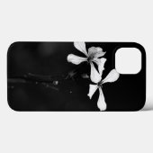 Coques Case-Mate iPhone floral noir et blanc minimal (Verso (horizontal))