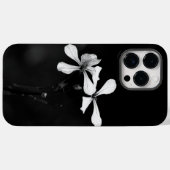 Coques Case-Mate iPhone floral noir et blanc minimal (Verso (horizontal))