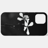 Coques Case-Mate iPhone floral noir et blanc minimal (Verso (horizontal))