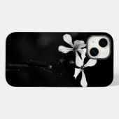 Coques Case-Mate iPhone floral noir et blanc minimal (Verso (horizontal))