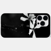 Coques Case-Mate iPhone floral noir et blanc minimal (Verso (horizontal))