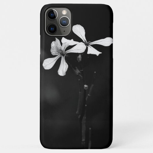 Coques Case-Mate iPhone floral noir et blanc minimal (Dos)