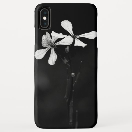 Coques Case-Mate iPhone floral noir et blanc minimal (Dos)