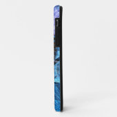Coques Case-Mate iPhone Floral Orange Bleu Jaune Art Abstrait (Dos/Gauche)